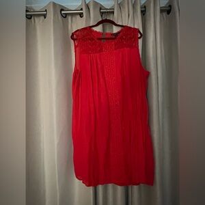 Bright blood orange summer dress